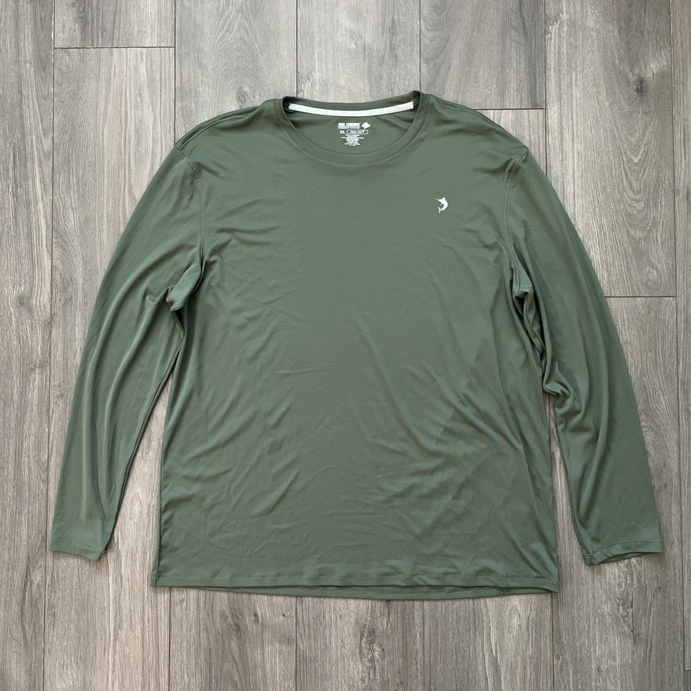 Reel Legends Reel Tek Long Sleeve Fishing Shirt Green Mens XL